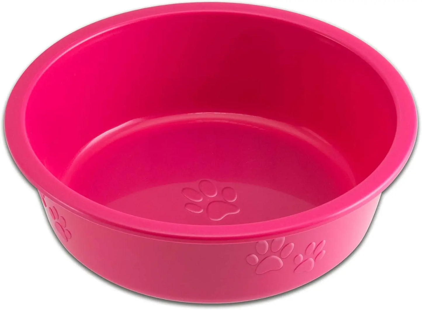 Non-Skid Dog Bowl, Large, Pink - Anti-Spill & Tipping Design