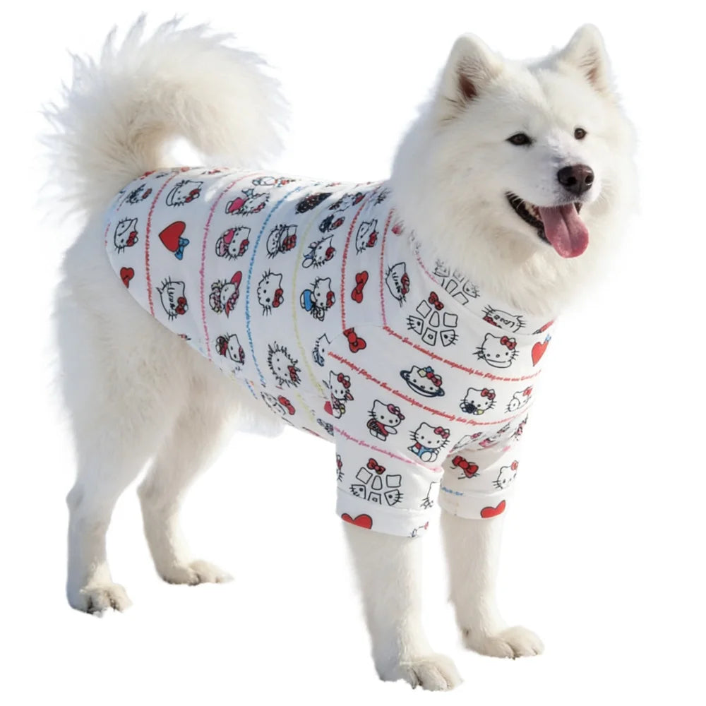 1pc  Fashionable full body printed pet short sleeves, new Sanrio's soft pet short sleeveless T-shirt