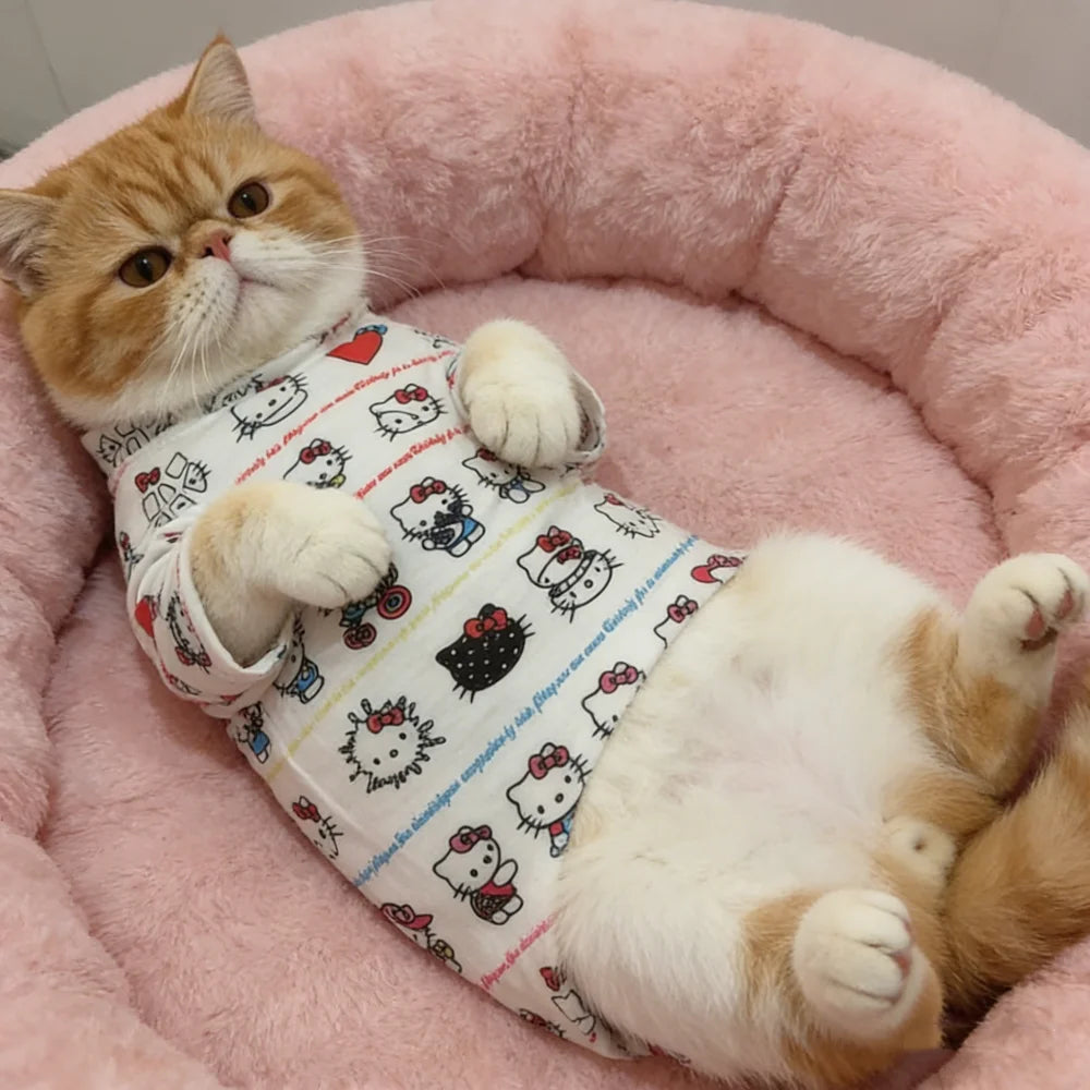 1pc  Fashionable full body printed pet short sleeves, new Sanrio's soft pet short sleeveless T-shirt
