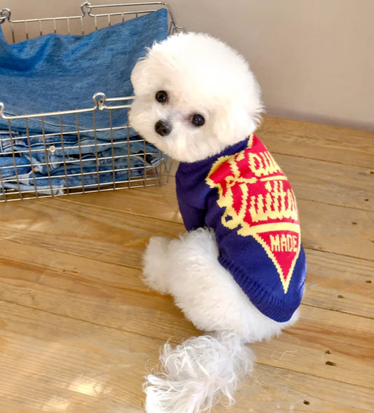 Cute French Fries Printed Soft Cotton Sweater for Pets High Quality Design Dog Jacket Small Animal Clothing for Cats