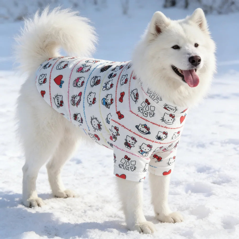 1pc  Fashionable full body printed pet short sleeves, new Sanrio's soft pet short sleeveless T-shirt