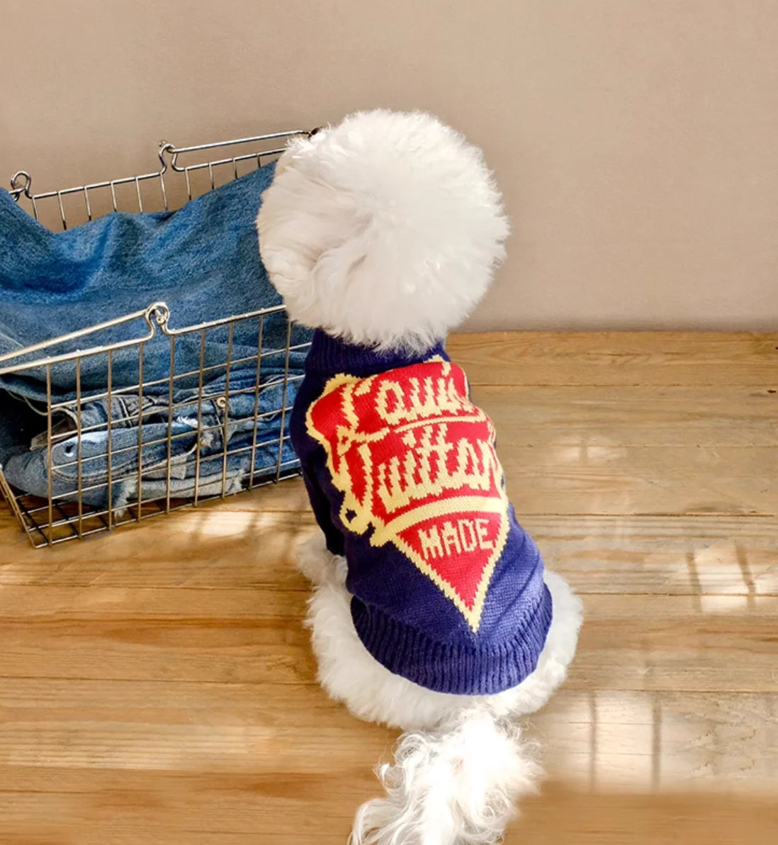 Cute French Fries Printed Soft Cotton Sweater for Pets High Quality Design Dog Jacket Small Animal Clothing for Cats