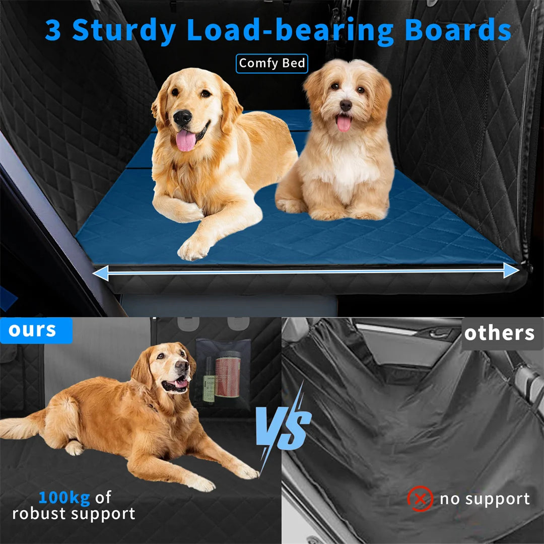 Waterproof Dog Car Seat Cover Seat Extender for Back Seat for Pet Travel Hammock in Cars Scratch-Proof