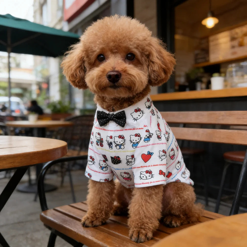 1pc  Fashionable full body printed pet short sleeves, new Sanrio's soft pet short sleeveless T-shirt
