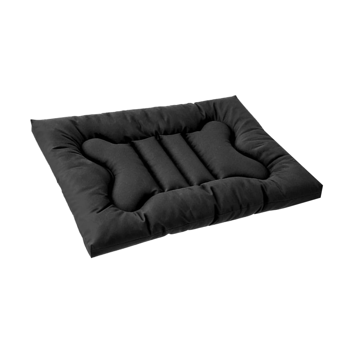 NEWEST Chew Proof Dog Bed, Indestructible for Large Size Durable Dog Crate Pad, Waterproof & Washable Tough Kennel Pet Mats, Suitable for Aggressive Chewers (Black, L-35*22in)